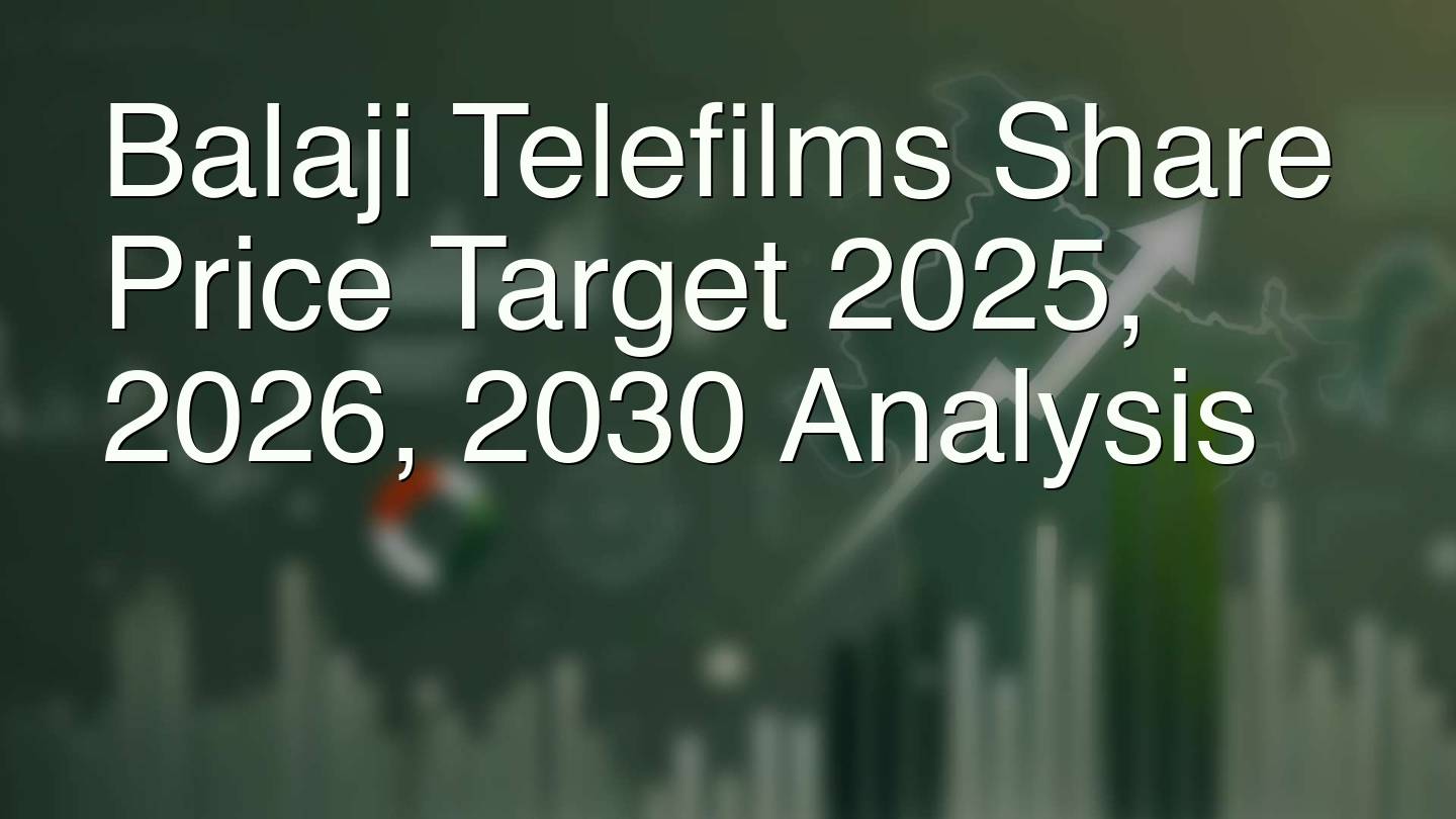 Balaji Telefilms Share Price Target 2025, 2026, 2030 Analysis