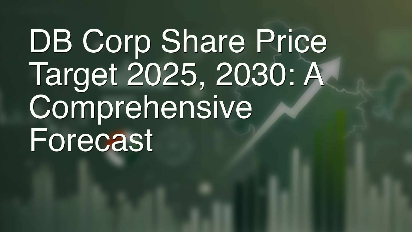 DB Corp Share Price Target 2025, 2030: A Comprehensive Forecast